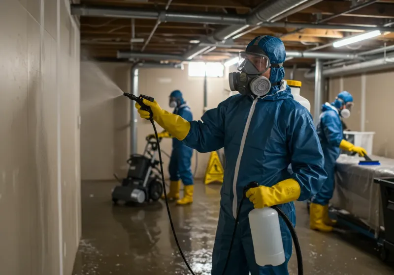 Basement Sanitization and Antimicrobial Treatment process in Taft Heights, CA